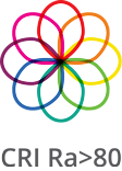 Índice de reproducción cromática (C.R.I.) de la tira LED: Ra>80