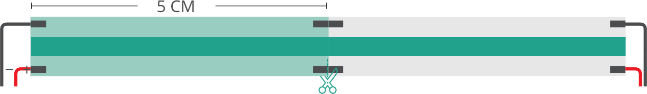 Dibujo técnico tira led COB 24V IP20 %COLORE% 480led/m Dibujo técnico tira led COB 24V IP20 %COLORE% 480led/m