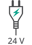 Tensione di esercizio della striscia LED: 24V