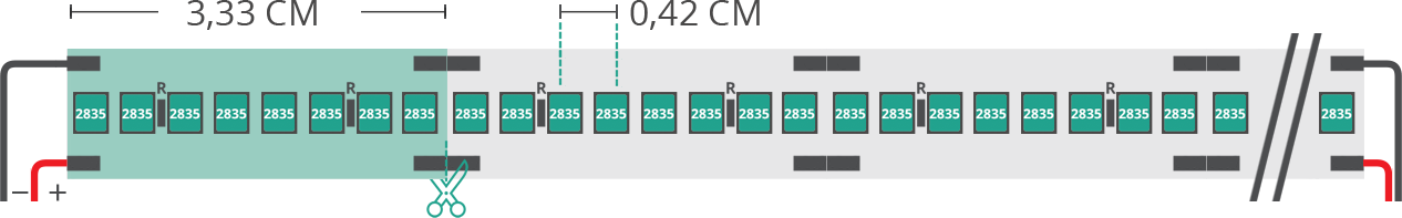 Dibujo técnico tira led 2835 24V IP20 3000K 3step 240led/m F52-30s-x240DF2/14.4 Dibujo técnico tira led 2835 24V IP20 3000K 3step 240led/m F52-30s-x240DF2/14.4