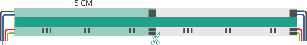 Dibujo técnico tira led COB 24V IP20 RGB 840led/m FA2-RGB-840OR2 Dibujo técnico tira led COB 24V IP20 RGB 840led/m FA2-RGB-840OR2